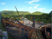 Escena de la línea de producción de piedra en Xining de Qinghai